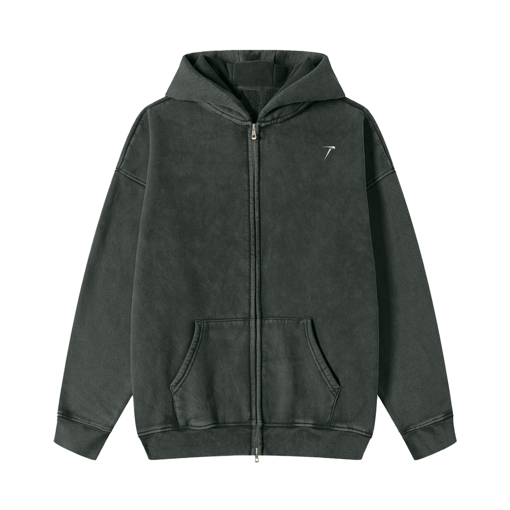 TBL Snow-Washed Zip-Up Jacket