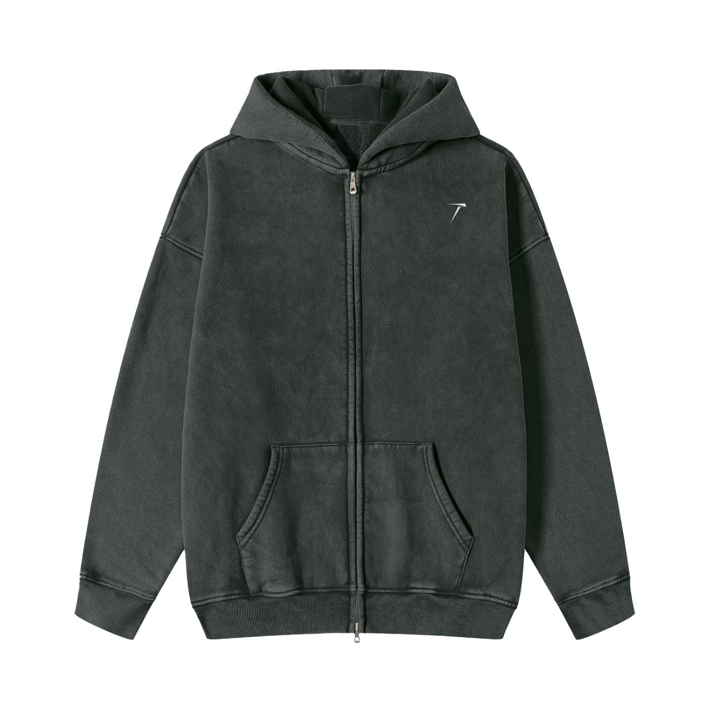 TBL Snow-Washed Zip-Up Jacket